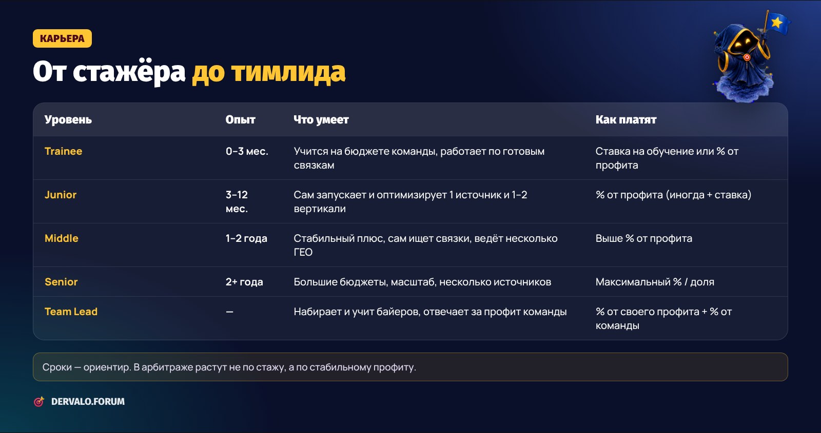 Карьера медиабайера: trainee, junior, middle, senior и тимлид — опыт, навыки и оплата