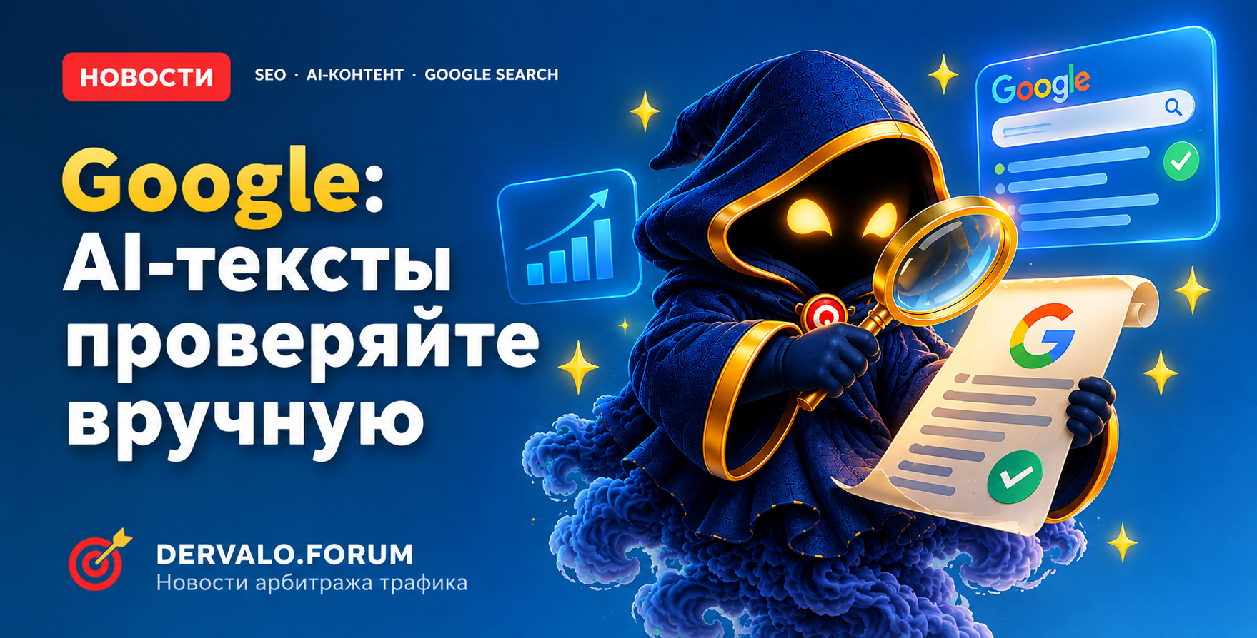Google обновил правила для AI-контента: тексты из нейросетей нужно вручную проверять перед публикацией